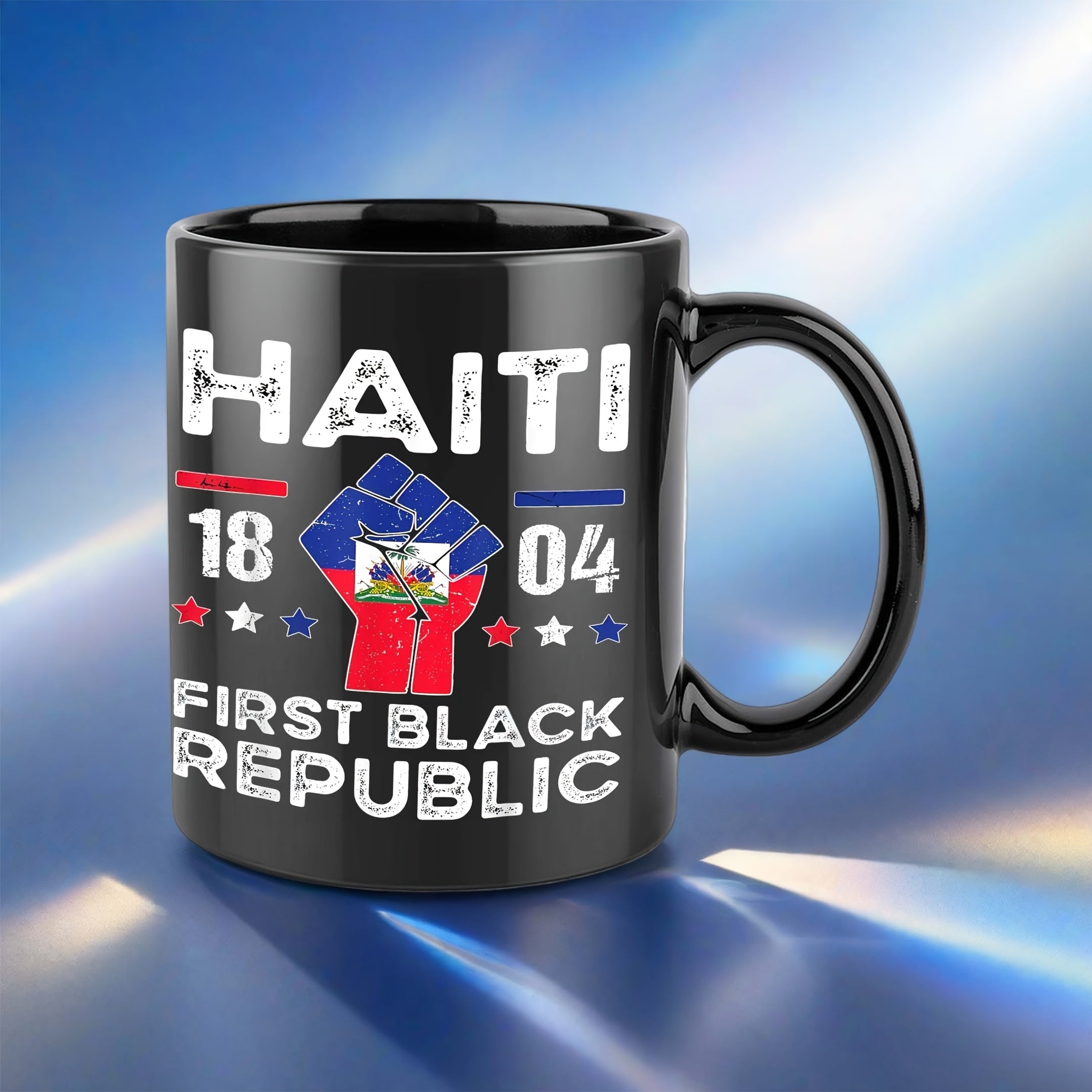 Haiti Flag Ceramic Mug – 11oz Coffee Cup