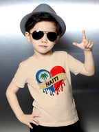 Haiti Youngsters' Casual Short-Sleeve T-Shirt - Round Neck, Summer Ready