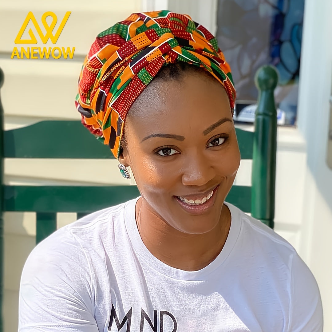African Print Satin-Lined Turban Hat – Vintage Lace-Up Head Wrap, Soft Beanie Bandana for Women

Product Description:
