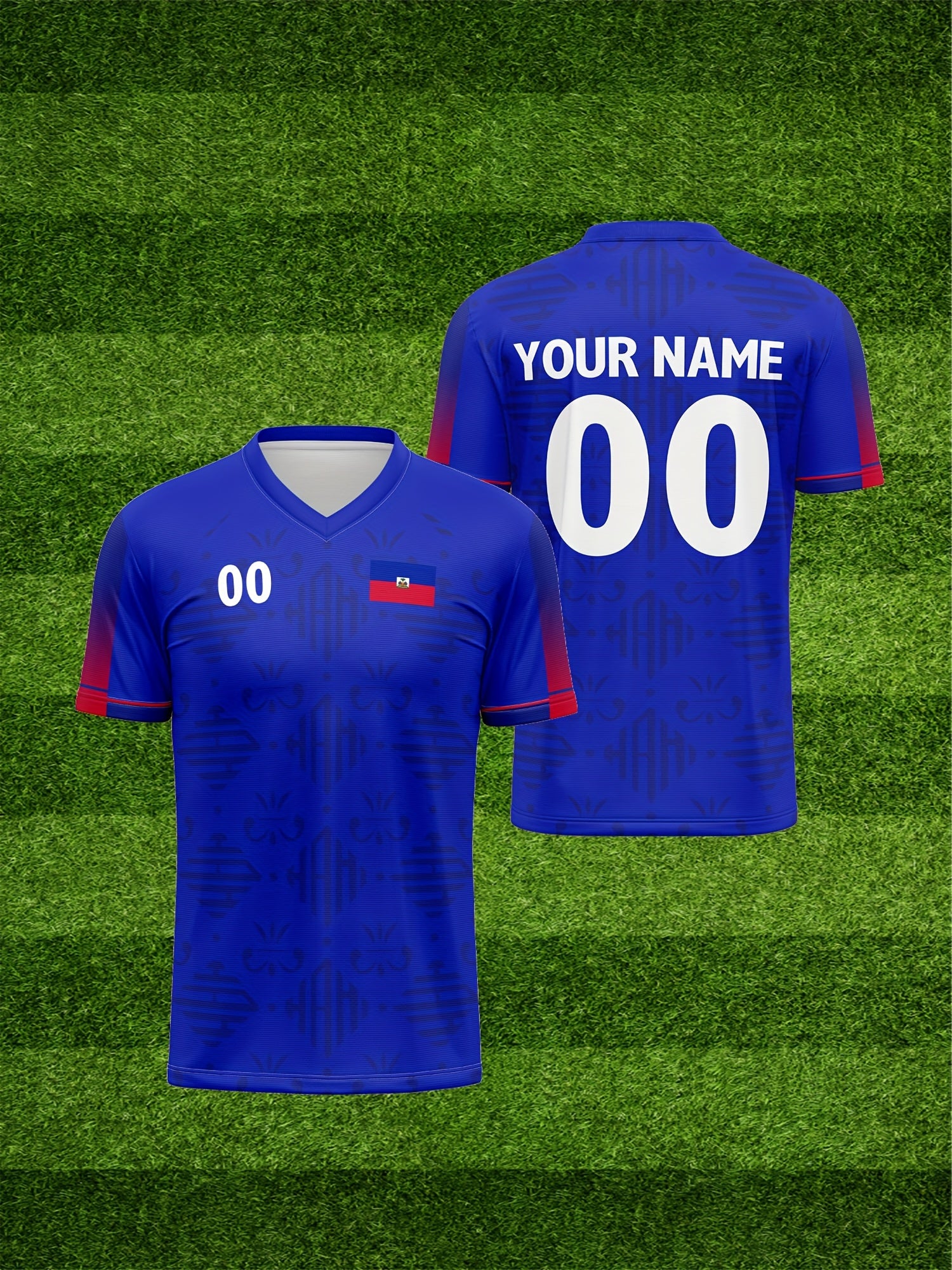 Haitian Football Jersey - Breathable & Comfortable Sports Shirt with Personalized Name