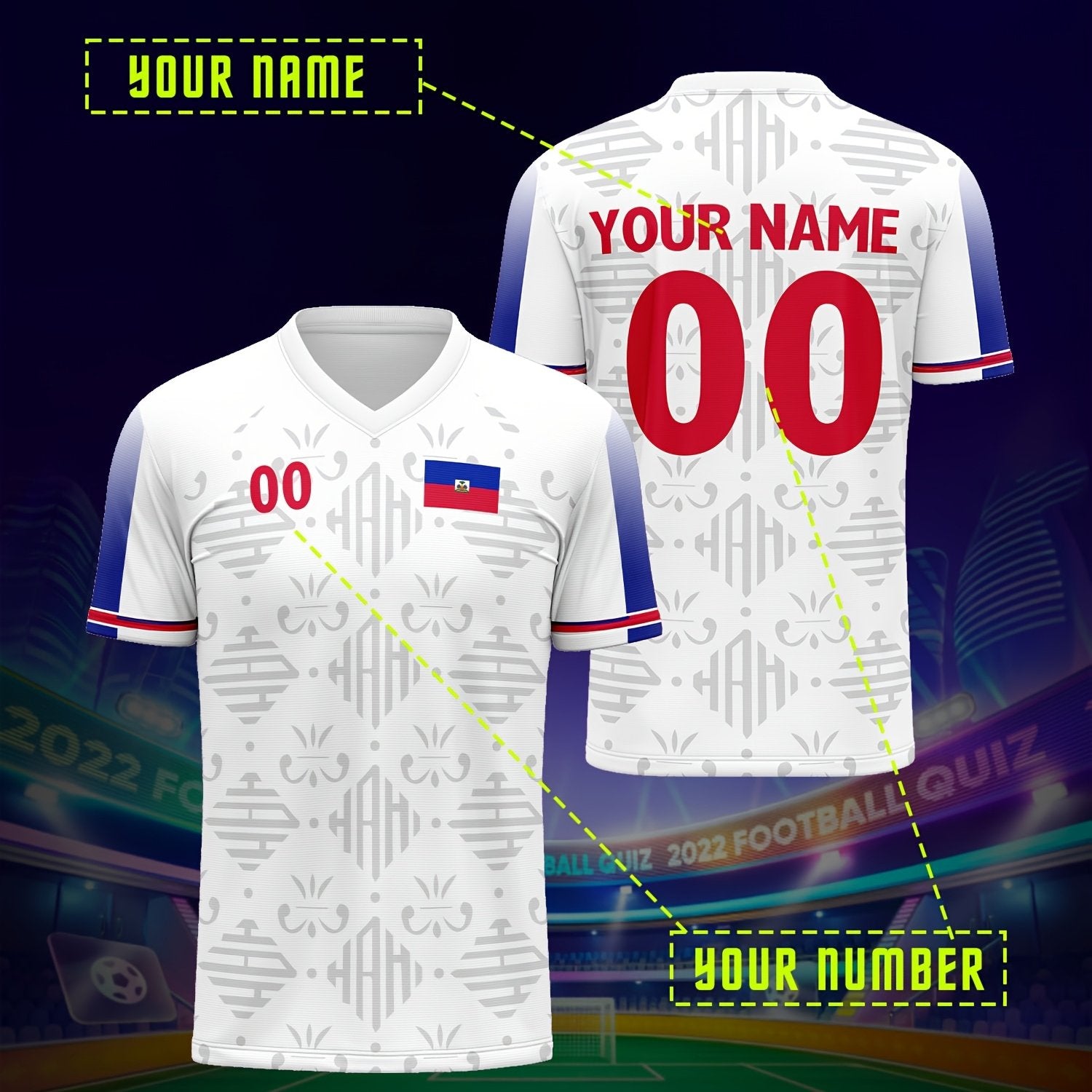 2026 New North American Haiti V-Neck Football Jersey