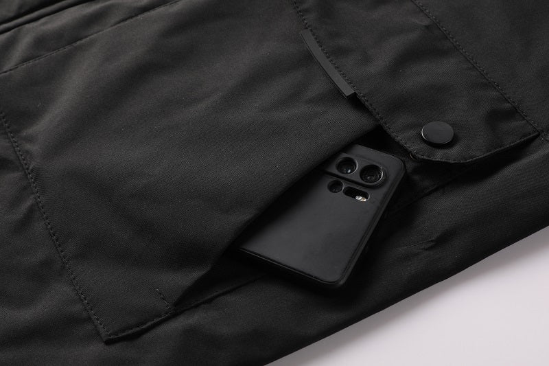 Men’s Casual Stand-Collar Alphabet Print Jacket