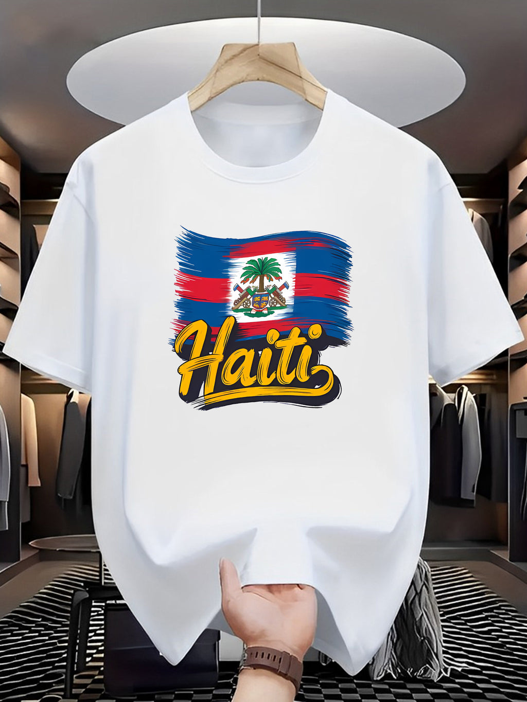 Men's Casual Haiti Graphic Print T-Shirt