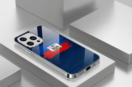 Haitian Heritage Brush Stroke Electroplated Glass Case