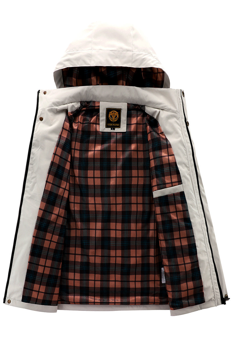 Men’s Casual Stand-Collar Alphabet Print Jacket